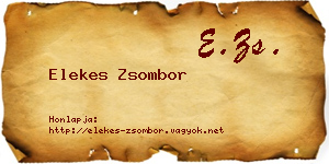 Elekes Zsombor névjegykártya